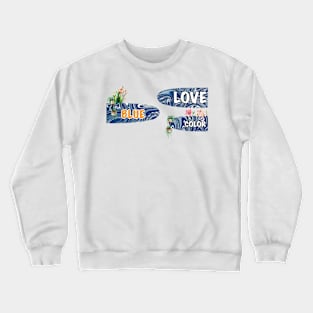 Love Flower Geometric Blue Colorful #45 Crewneck Sweatshirt